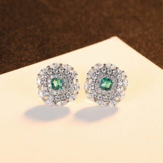 Cubic Zircon Square Design Fashion Jewelry Earring