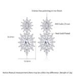 Zircon Cubic Zirconia Fashion Jewelry Wedding Earing Geometric Elegant Woman Bridal Earring