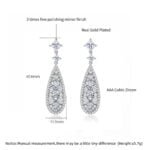 New Arrival Luxury Wedding Dinner Party Jewelry 3A Cubic Zirconia Cluster Dangle Earring