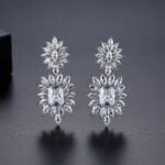 Zircon Cubic Zirconia Fashion Jewelry Wedding Earing Geometric Elegant Woman Bridal Earring