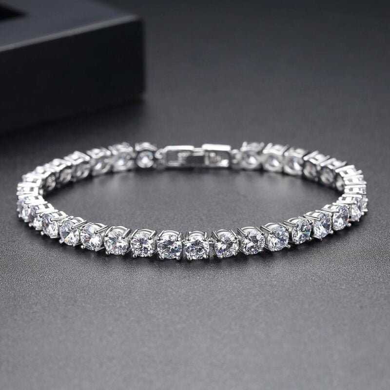 Cubic Zircon Diamond Tennis Bracelet