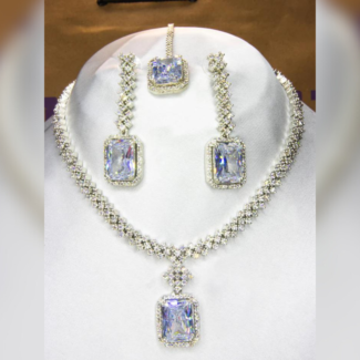 Maiden's Radiance Rhodium Plated Jewelry Set